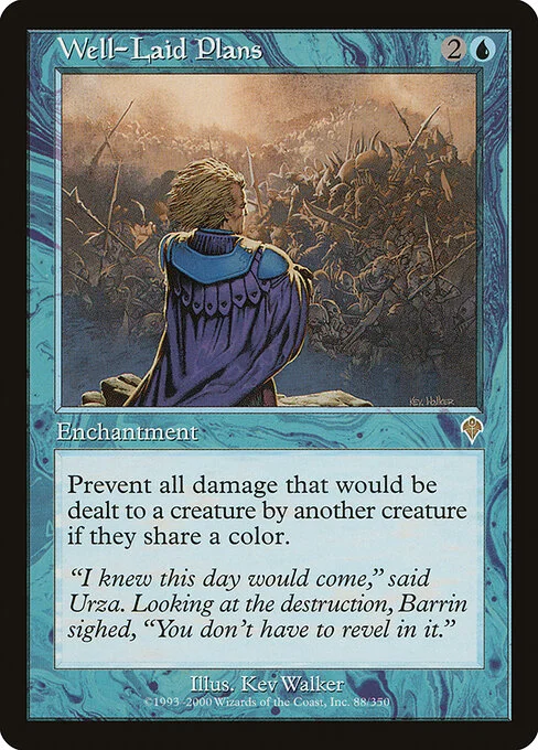 Well-Laid Plans, carta Magic di tipo Enchantment illustrata da Kev Walker