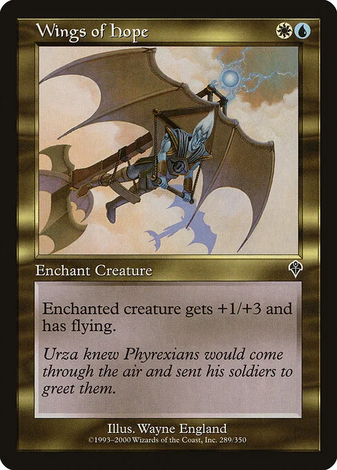 Wings of Hope, carta Magic di tipo Enchantment — Aura illustrata da Wayne England