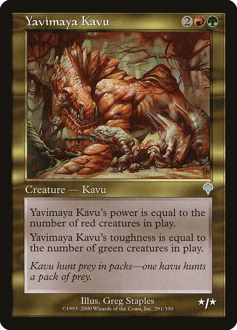 Yavimaya Kavu, carta Magic di tipo Creature — Kavu illustrata da Greg Staples