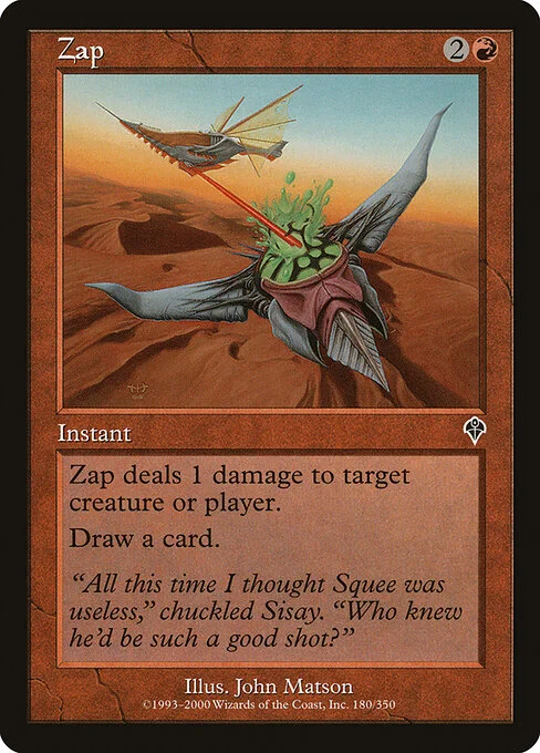 Zap, carta Magic di tipo Instant illustrata da John Matson