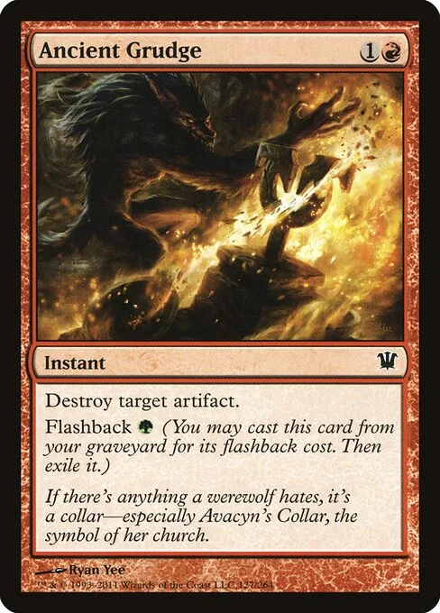 Ancient Grudge, carta Magic di tipo Instant illustrata da Ryan Yee