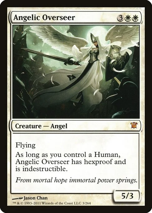 Angelic Overseer, carta Magic di tipo Creature — Angel illustrata da Jason Chan
