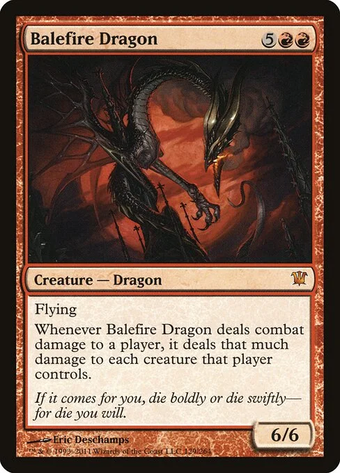 Balefire Dragon, carta Magic di tipo Creature — Dragon illustrata da Eric Deschamps