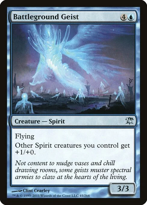 Battleground Geist, carta Magic di tipo Creature — Spirit illustrata da Clint Cearley