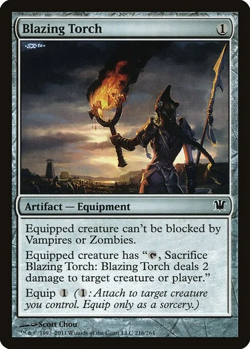 Blazing Torch, carta Magic di tipo Artifact — Equipment illustrata da Scott Chou