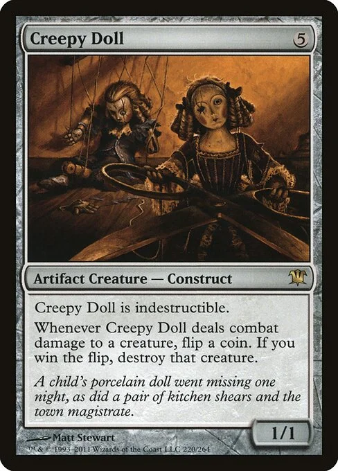 Creepy Doll, carta Magic di tipo Artifact Creature — Construct illustrata da Matt Stewart