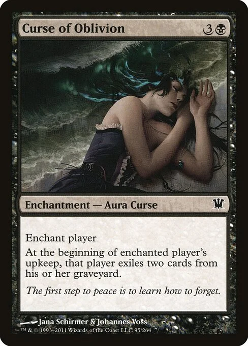 Curse of Oblivion, carta Magic di tipo Enchantment — Aura Curse illustrata da Jana Schirmer & Johannes Voss