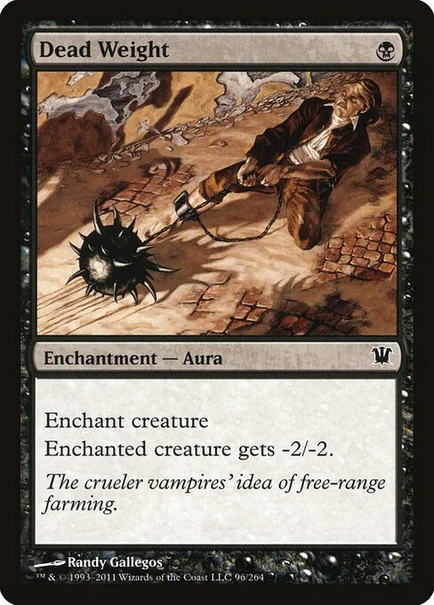 Dead Weight, carta Magic di tipo Enchantment — Aura illustrata da Randy Gallegos
