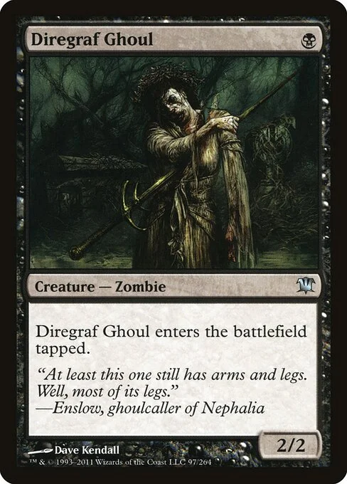 Diregraf Ghoul, carta Magic di tipo Creature — Zombie illustrata da Dave Kendall