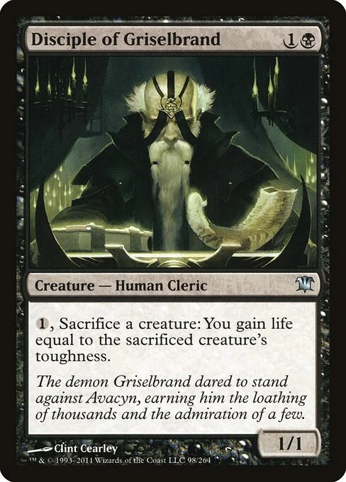Disciple of Griselbrand, carta Magic di tipo Creature — Human Cleric illustrata da Clint Cearley