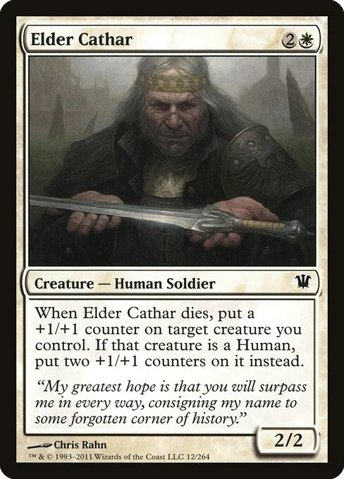Elder Cathar, carta Magic di tipo Creature — Human Soldier illustrata da Chris Rahn