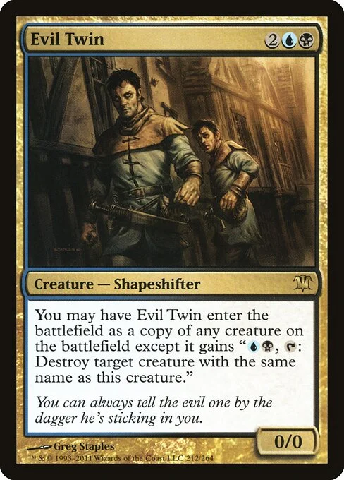 Evil Twin, carta Magic di tipo Creature — Shapeshifter illustrata da Greg Staples