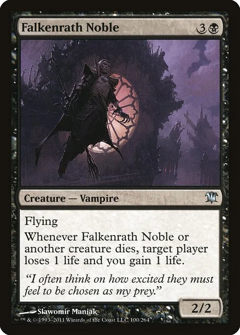 Falkenrath Noble, carta Magic di tipo Creature — Vampire Noble illustrata da Slawomir Maniak
