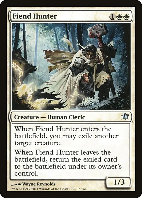 Fiend Hunter, carta Magic di tipo Creature — Human Cleric illustrata da Wayne Reynolds