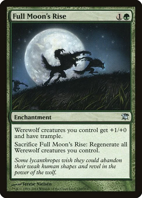 Full Moon's Rise, carta Magic di tipo Enchantment illustrata da Terese Nielsen
