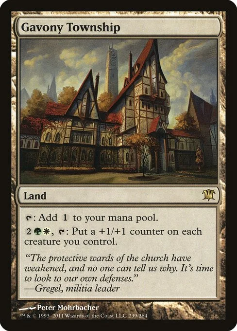 Gavony Township, carta Magic di tipo Land illustrata da Peter Mohrbacher
