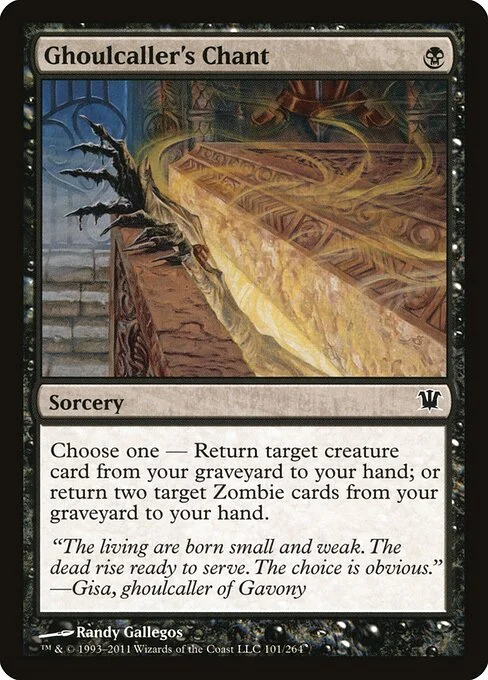 Ghoulcaller's Chant, carta Magic di tipo Sorcery illustrata da Randy Gallegos