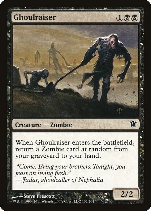 Ghoulraiser, carta Magic di tipo Creature — Zombie illustrata da Steve Prescott