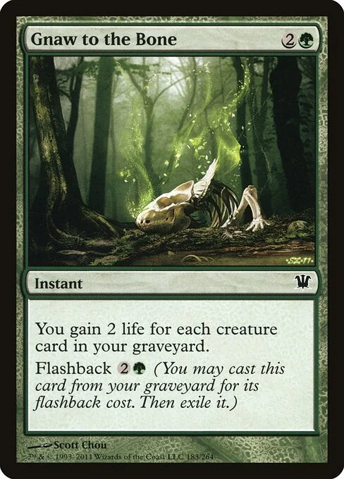 Gnaw to the Bone, carta Magic di tipo Instant illustrata da Scott Chou
