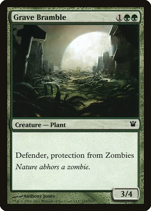 Grave Bramble, carta Magic di tipo Creature — Plant illustrata da Anthony Jones