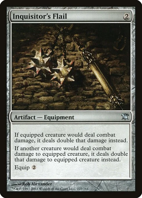 Inquisitor's Flail, carta Magic di tipo Artifact — Equipment illustrata da Rob Alexander