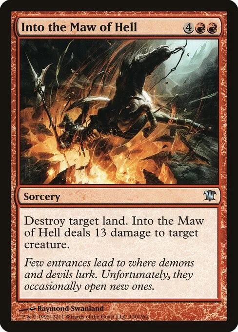 Into the Maw of Hell, carta Magic di tipo Sorcery illustrata da Raymond Swanland