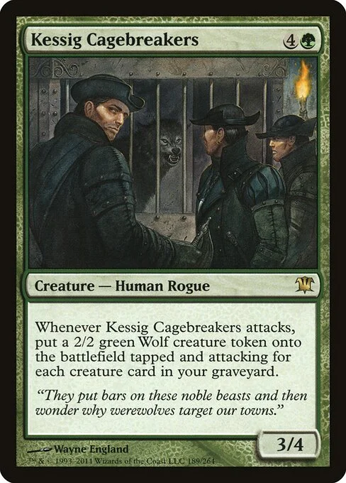 Kessig Cagebreakers, carta Magic di tipo Creature — Human Rogue illustrata da Wayne England