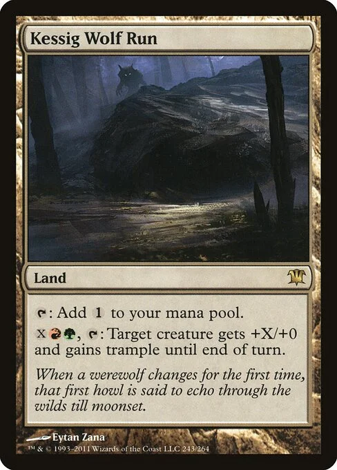 Kessig Wolf Run, carta Magic di tipo Land illustrata da Eytan Zana