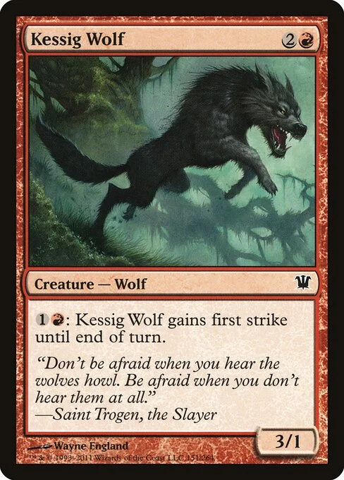 Kessig Wolf, carta Magic di tipo Creature — Wolf illustrata da Wayne England