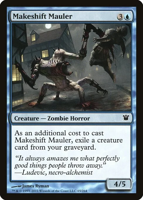 Makeshift Mauler, carta Magic di tipo Creature — Zombie Horror illustrata da James Ryman