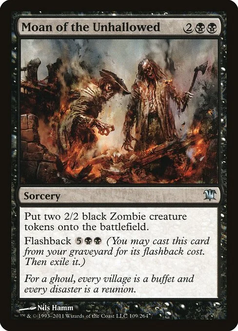 Moan of the Unhallowed, carta Magic di tipo Sorcery illustrata da Nils Hamm