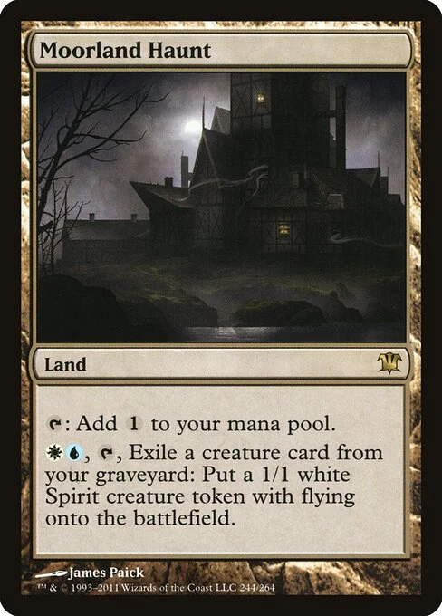 Moorland Haunt, carta Magic di tipo Land illustrata da James Paick