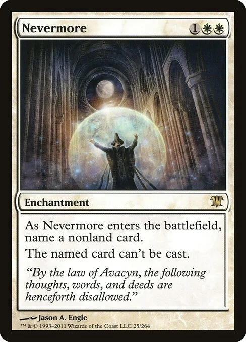 Nevermore, carta Magic di tipo Enchantment illustrata da Jason A. Engle