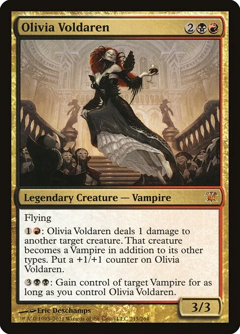 Olivia Voldaren, carta Magic di tipo Legendary Creature — Vampire illustrata da Eric Deschamps