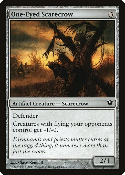 One-Eyed Scarecrow, carta Magic di tipo Artifact Creature — Scarecrow illustrata da Dave Kendall