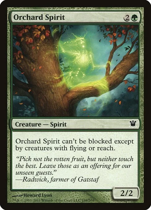 Orchard Spirit, carta Magic di tipo Creature — Spirit illustrata da Howard Lyon