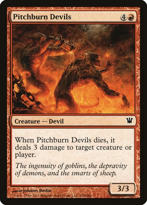 Pitchburn Devils, carta Magic di tipo Creature — Devil illustrata da Johann Bodin