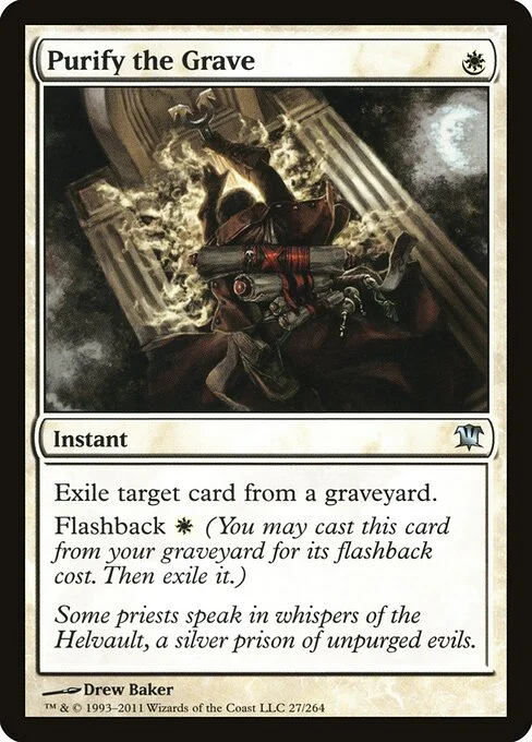 Purify the Grave, carta Magic di tipo Instant illustrata da Drew Baker
