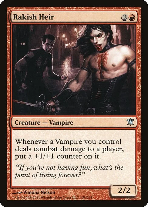 Rakish Heir, carta Magic di tipo Creature — Vampire illustrata da Winona Nelson
