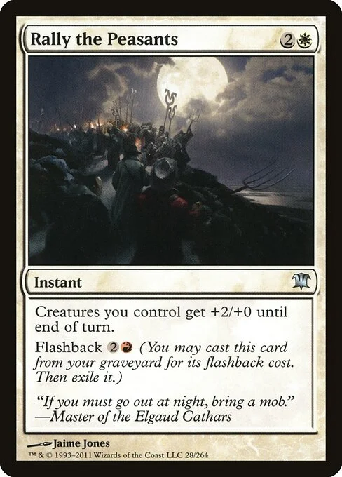 Rally the Peasants, carta Magic di tipo Instant illustrata da Jaime Jones