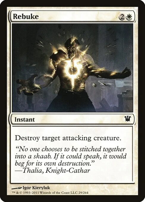 Rebuke, carta Magic di tipo Instant illustrata da Igor Kieryluk