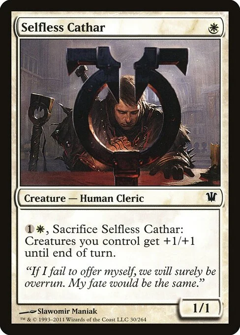 Selfless Cathar, carta Magic di tipo Creature — Human Cleric illustrata da Slawomir Maniak