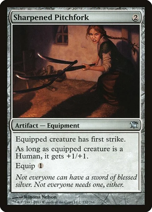 Sharpened Pitchfork, carta Magic di tipo Artifact — Equipment illustrata da Winona Nelson