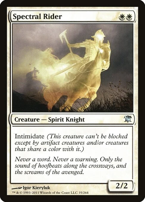 Spectral Rider, carta Magic di tipo Creature — Spirit Knight illustrata da Igor Kieryluk