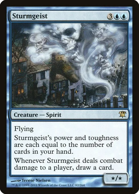 Sturmgeist, carta Magic di tipo Creature — Spirit illustrata da Terese Nielsen