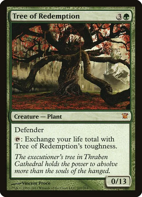 Tree of Redemption, carta Magic di tipo Creature — Plant illustrata da Vincent Proce