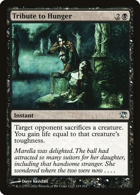 Tribute to Hunger, carta Magic di tipo Instant illustrata da Dave Kendall