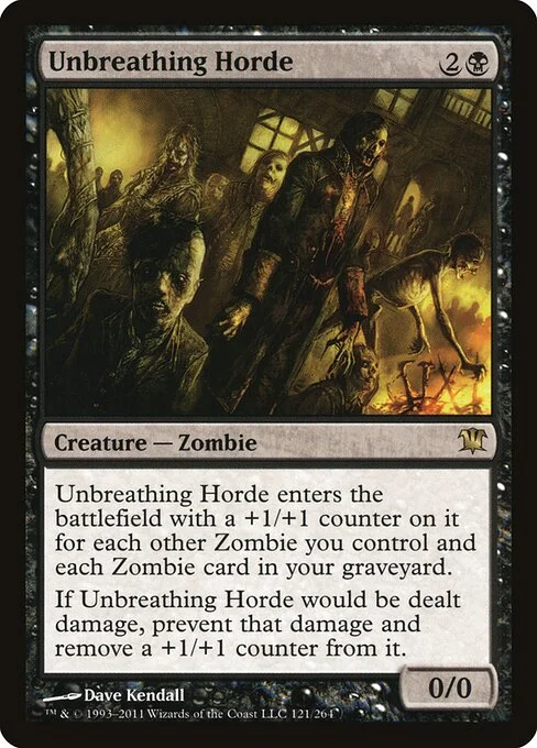 Unbreathing Horde, carta Magic di tipo Creature — Zombie illustrata da Dave Kendall