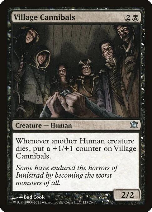 Village Cannibals, carta Magic di tipo Creature — Human illustrata da Bud Cook