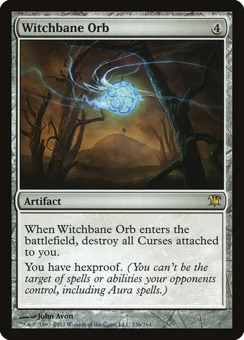 Witchbane Orb, carta Magic di tipo Artifact illustrata da John Avon